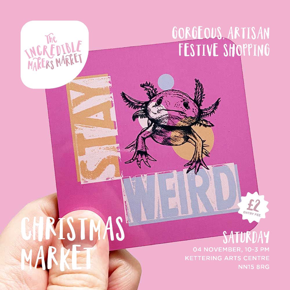 Live near #kettering? Come and see mg this Saturday at the Incredible Maker’s market. I can’t wait 🥰 <a href="/Ketteringarts/">Kettering Arts Centre</a>