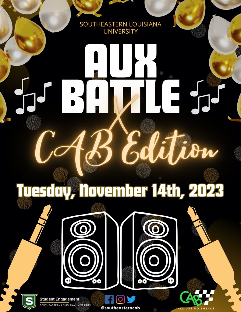 Save the date lions!🗓️ Tuesday, November 14th! We will be hosting an Aux Battle…CAB Edition! Stay tuned for more details!👀