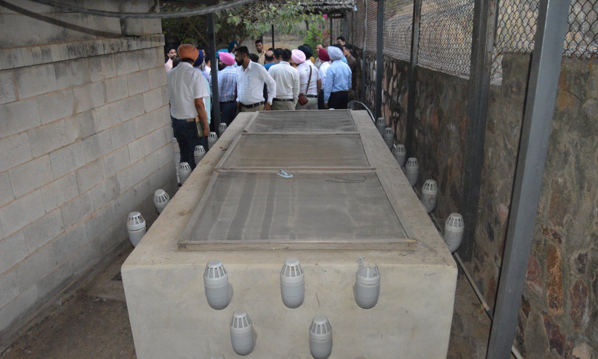 PSCST_GoP's tweet photo. Participants of training conducted by @PSCST_GoP under #EEP for #GreenSchoolsProgramme having hands-on-exposure of the environment sustainable practices like waste water treatment, water recharging, composting & energy saving structures at AAETI Nimli. @meet_hayer @trahul1976 https://t.co/mLuyOe3C2Y