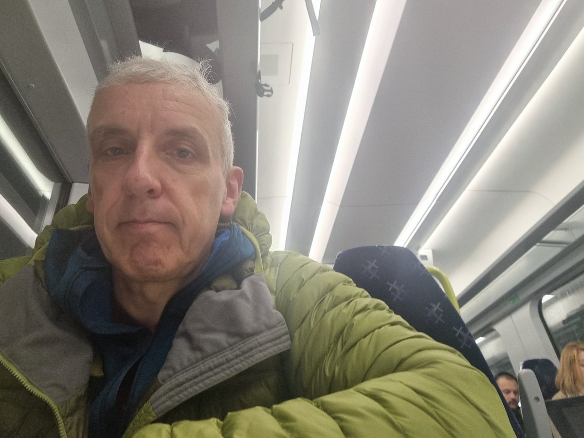 venture_david's tweet photo. 5.45am alarm call but safely on the train to Glasgow to attend the @YouthLinkScot National Youthwork conference. Hope I wake up by lunchtime when VS are delivering a lunchtime seminar!! #conf23 https://t.co/LtZcWEqoLx