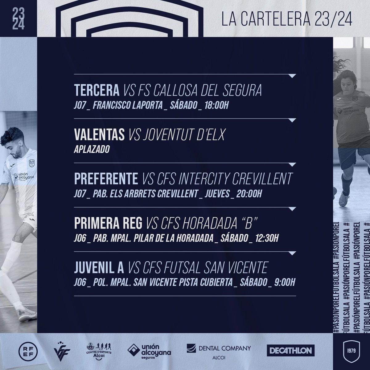 © Club &gt; La Cartelera viene muuuuuy especial esta semana con la PRESENTACIÓN DEL CLUB este sábado, antes del partido del primer equipo, en el Laporta 💪🔜

#PasiónPorElFútbolSala