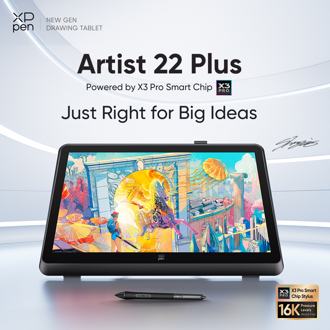 Creativity thrives when inspiration hits and you have the right device to deliver. Meet XPPen Artist 22 Plus Time to go big and right! #Artist22plus #x3pro #newlaunch