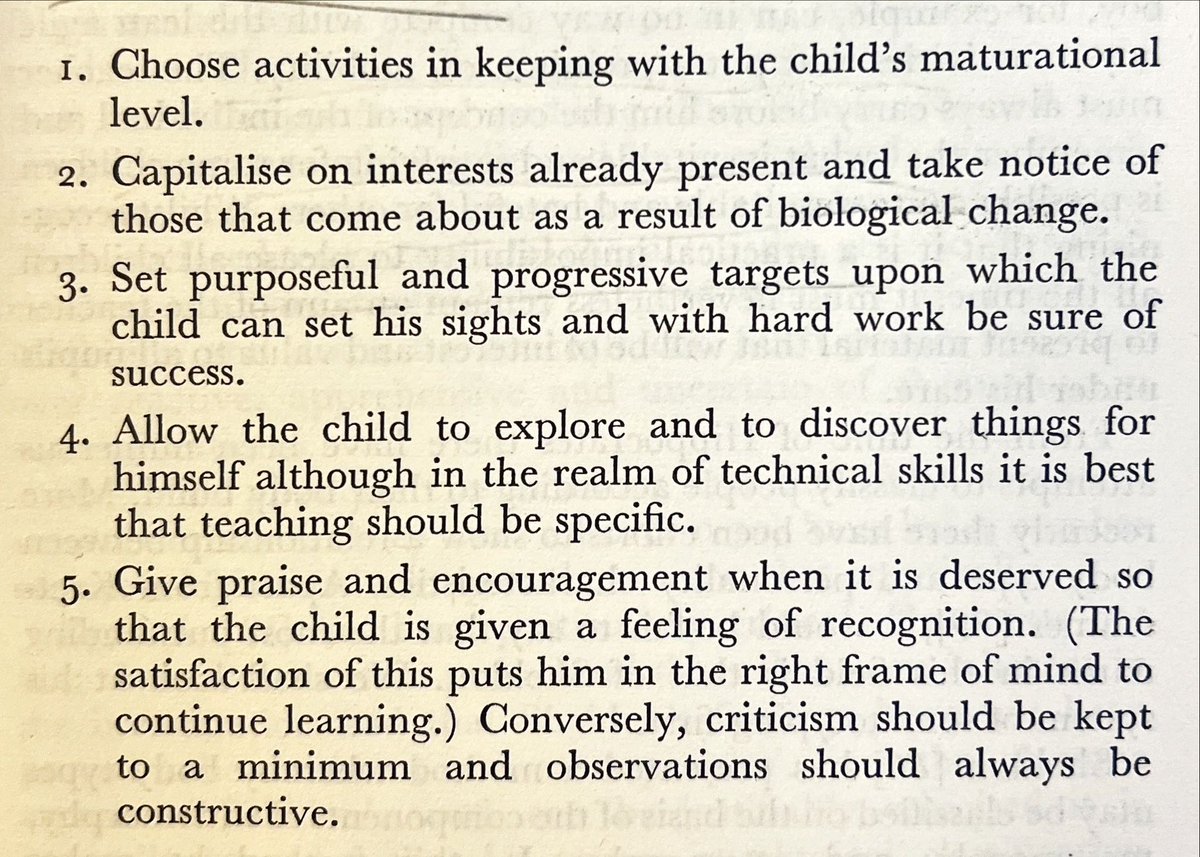 Peter Arnold (1968) on tenets of good teaching in physical education: