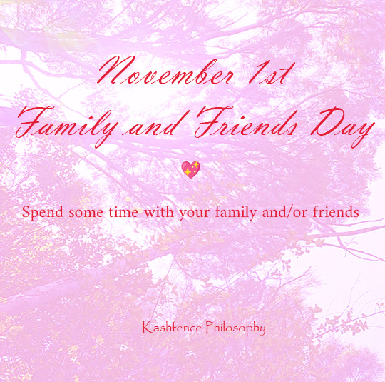 kashfence's tweet photo. 1st of November. Happy Family and Friends Day. Kashfence Philosophy

#FamilyAndFriends #FamilyAndFriendsDay #1stNovember #secular #holiday #holidays #Celebrations #secularcelebration #secularcelebrations #kashfence #philosophy #KashfencePhilosophy #family #friends https://t.co/yVFIWr96r2