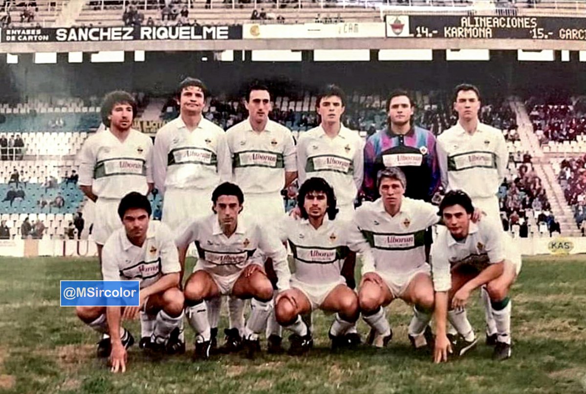 MSircolor's tweet photo. Foto del @Elche 30-12-90 en el #EstadioMartínezValero 90-91 #ElcheCF 1 #SestaoSC 1 #Cepeda #Andone #Bellido #Puche #Cañizares #Chema ;; #Tino #Jesús #Hicks⚽️ #Guina #Crespín el entrenador era #GustavoSilva ¿Alguien se acordaba de Cañizares en el Elche? https://t.co/ipN3YHJumK