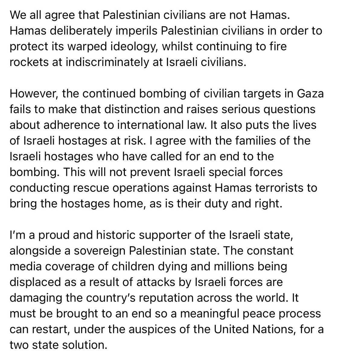 FabianLeedsNE's tweet photo. The conflict in the Middle East has affected me deeply. My statement 👇 https://t.co/fr7r0bdmad