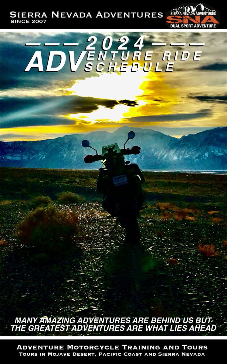 SNAMark's tweet image. 2024 RIDE SCHEDULE 
SierraNevadaAdventures.com