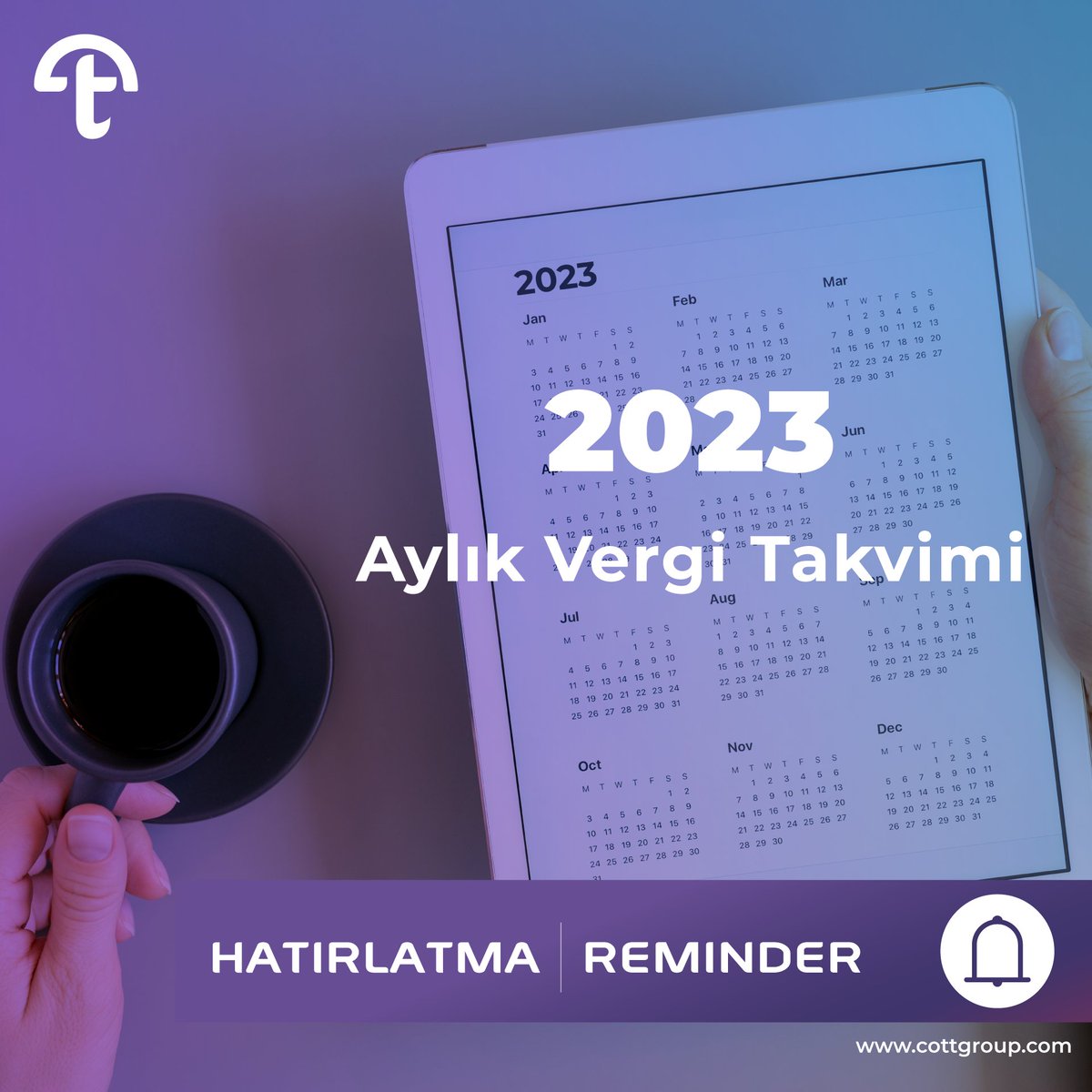 CottGroup's tweet photo. 2023 Kasım Ayı Mali Yükümlülükler Takvimi Yayımlandı
Detaylar için tıklayınız: https://t.co/ODH4ssfqlC

Fiscal Obligations Calendar for November 2023 Has Been Published
Click for further details: https://t.co/RtZKfuJDf0

#vergikanunu #malitakvim #vergitakvimi #muhasebe #smmm #danışmanlık #taxlaw #fiscalcalendar #taxcalendar #accounting #consultancy #CottGroup
