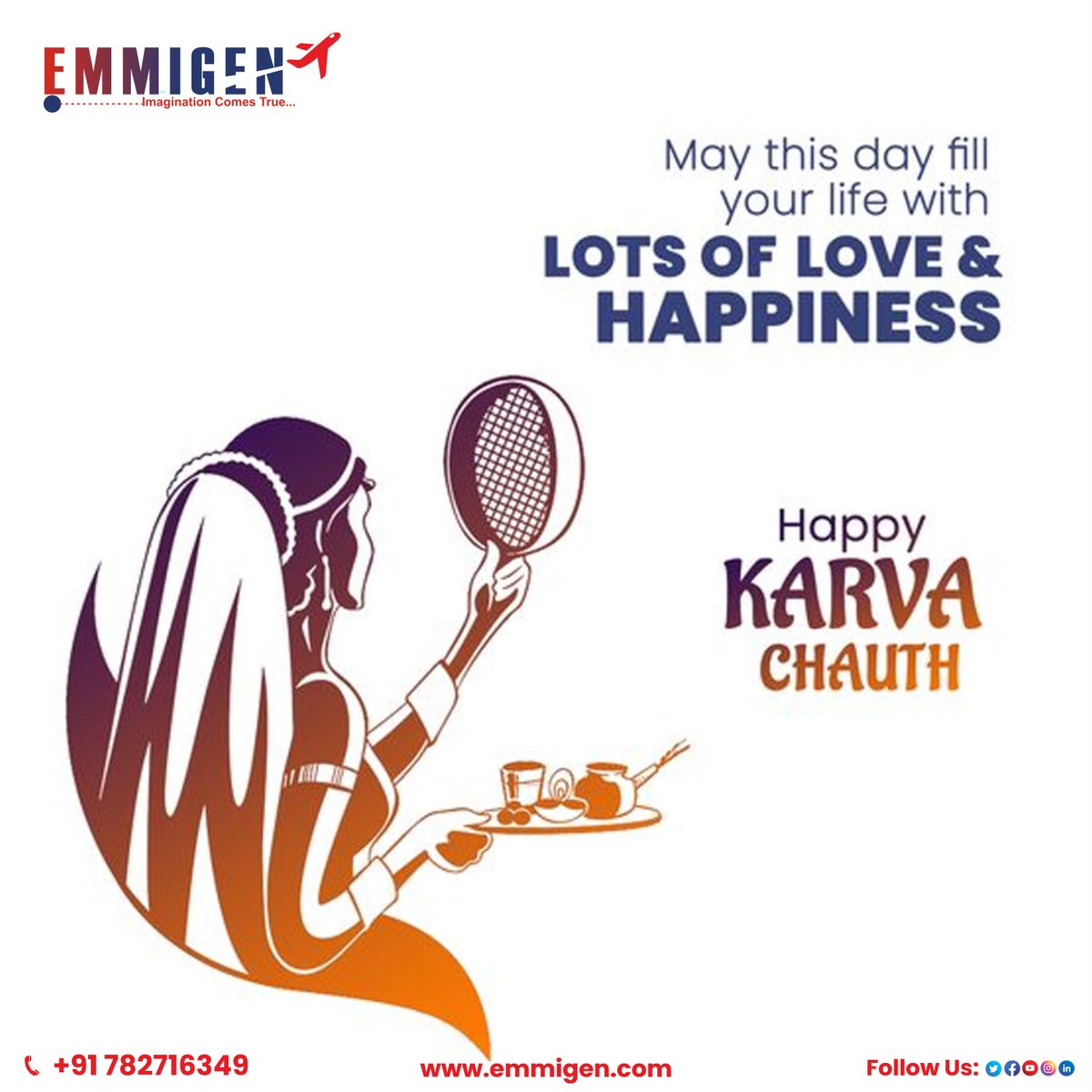 Emmigen extends its warm wishes to all our friends and followers on Facebook and Instagram. May your love and relationships be as strong and enduring as the bond between spouses celebrated on this day. Happy Karwachauth! 🌕💫 #Karwachauth #FestivalOfLove #clinicgennext #emmigen