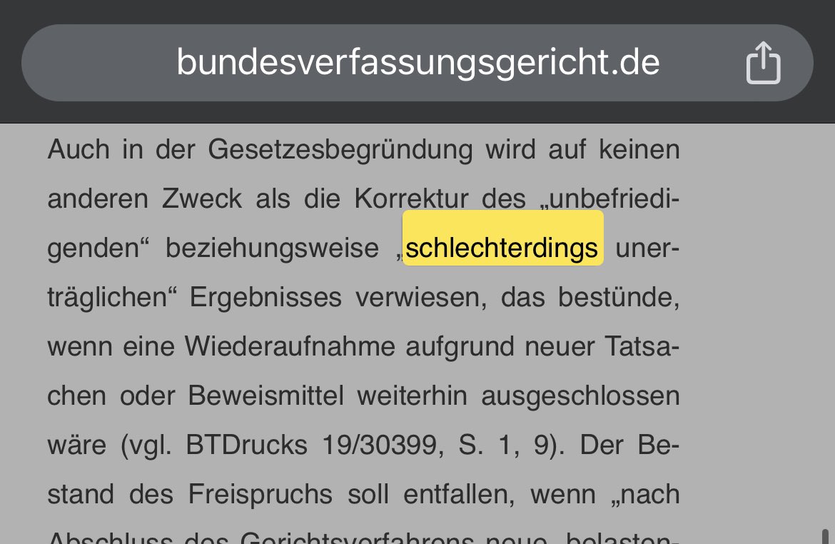 hwieduwilt's tweet photo. Alte Grundregel: Je verkrampfter der Jurist, desto altertümlicher wird seine Sprache. Wenn irgendwas „schlechterdings“ diesdas ist, ist der Jurist arm an Argumenten - das gilt auch für die jetzt gescheiterte Wiederaufnahme in Mordfällen. https://t.co/0NOxwmEL44