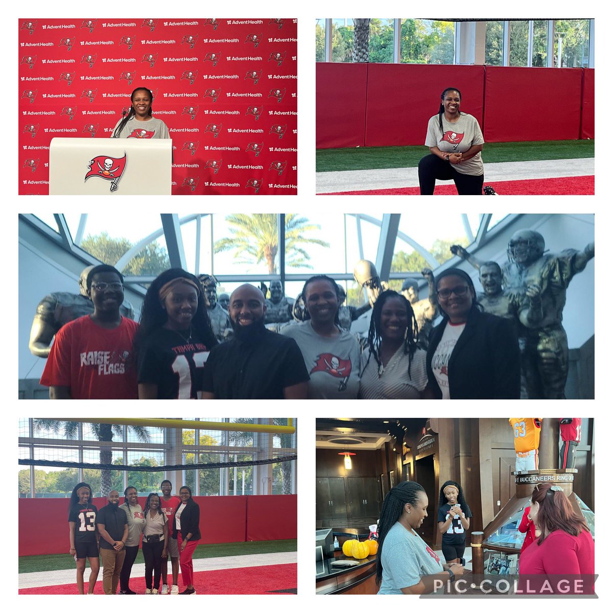 Just one of the perks of being the Instructional Support of the Year…touring One BUC Place…what a treat! @Buccaneers @ChinoviaS @MemorialHCPS