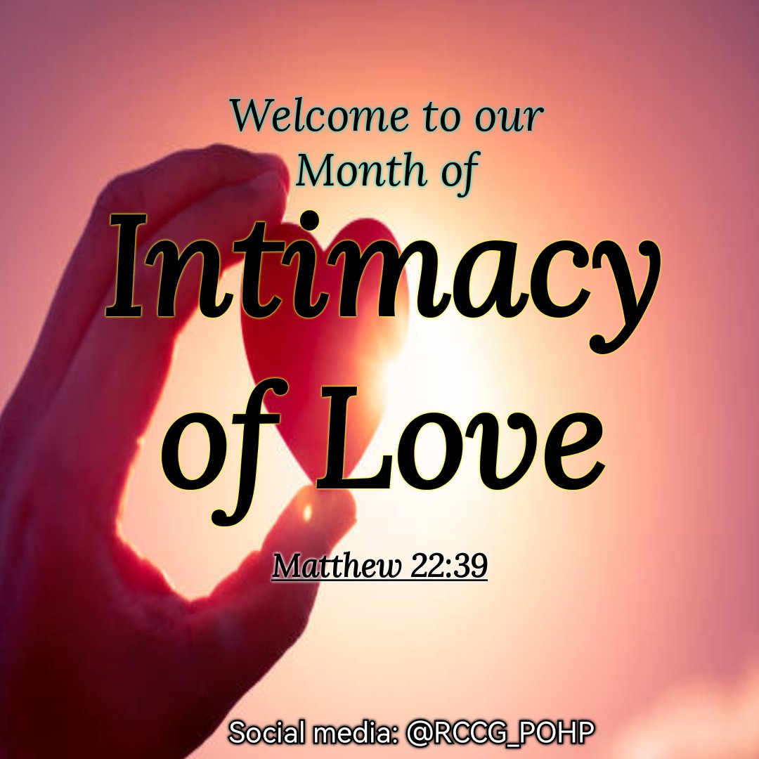 Beloved, welcome to our month of Intimacy of Love.

May you find inner peace and contentment with yourself, and see yourself the way God sees you, as you explore the blessings of God in your life this month. 

#IntimacyofLove