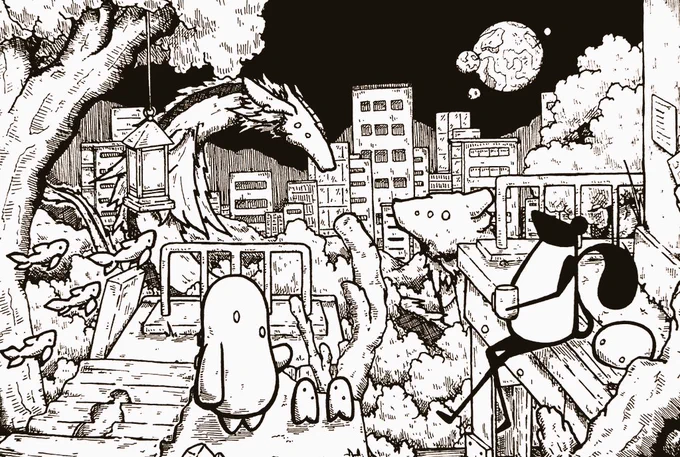 廃墟からの景色、怪物に支配された街

#イラスト
#アナログ絵 