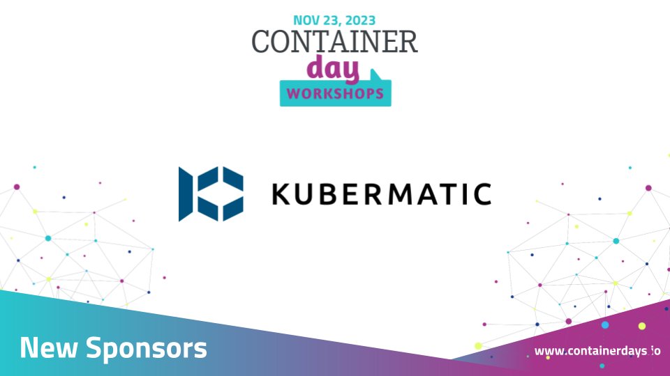 ConDaysEU's tweet image. 📣 Exciting News! We are thrilled to announce that @Kubermatic has joined us for ContainerDay Workshops in Munich! 🎉
Be part of this great event! Stay tuned for updates and don&apos;t forget to secure your spot now!

🔗 Register here: bit.ly/46q0mWx

#ContainerDayWorkshops