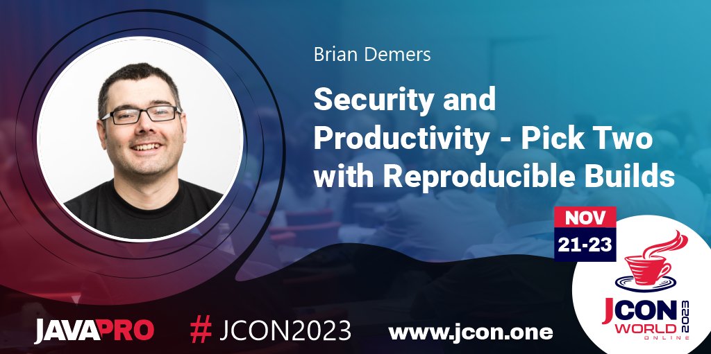 jcon_conference's tweet image. See @briandemers at #JCON2023 WORLD ONLINE  talking about 'Security and Productivity - Pick Two with Reproducible Builds'

#Reproducible builds are crucial for ensuring software #integrity but can be challenging to achieve. …

Get your free #JUG Ticket: jcon.one