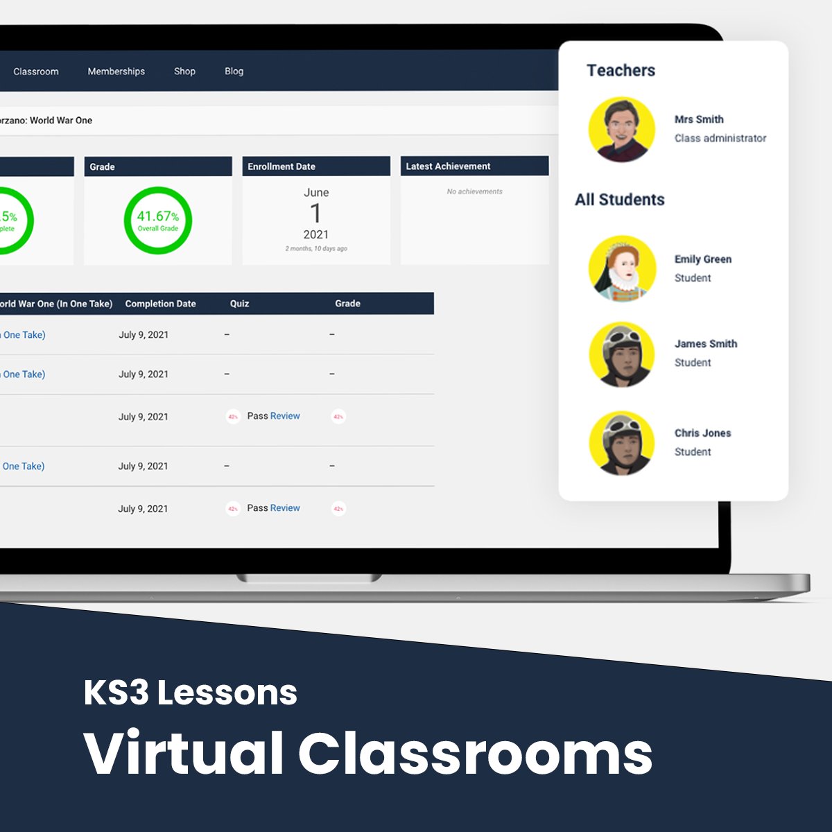 Did you know that with a Family or School membership you get access to a virtual classroom where you can track your students' progress?

Start your membership today and bring your teaching to the next level 💣

 #historyteacher

historybombs.com/classroom-memb…