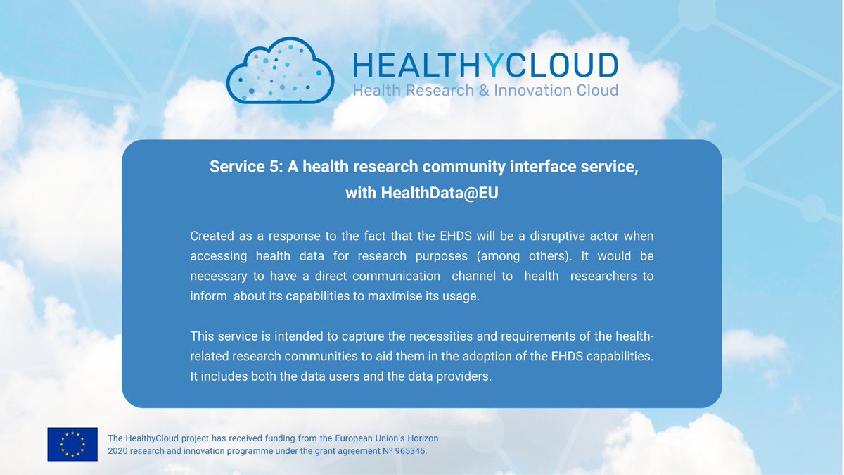 HealthyCloudEU's tweet image. Share your opinion on HealthyCloud’s Strategic Agenda Service 5:  A health research community interface service with HealthData@EU by 3 Nov!
➡️ow.ly/qke850Q0788

@EoscLife @eupatientsforum @iacs_aragon @ECRIN_ERIC @BBMRIERIC @ELIXIREurope
#healthdata #personalisedmedicine