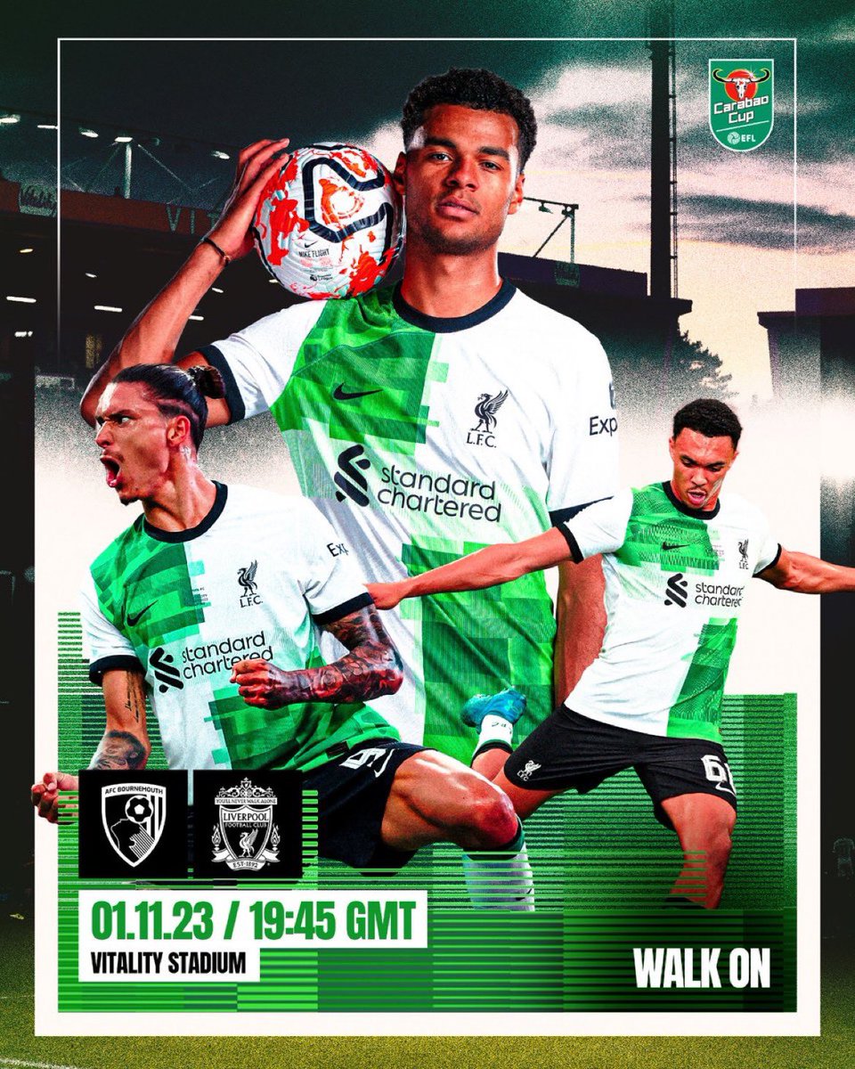 BasqueReds1's tweet photo. 🟢 HOY ES DIA DE PARTIDO ⚪

Viajamos al sur para enfrentarnos al AFC Bournemouth en la Carabao Cup.👊

#WalkOn | #BOULIV https://t.co/uLgZM6qHRr