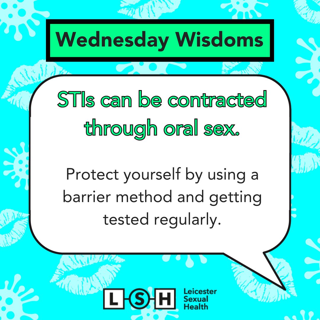 #WednesdayWisdoms: Did you know that sexually transmitted infections (STIs) can be contracted through oral sex?

You can protect yourself by:

👉🏻 Using a condom or dental dam
👉🏻 Getting tested regularly

Find info on STI's &amp; sign up for a C-Card 👉 orlo.uk/rFi3O
