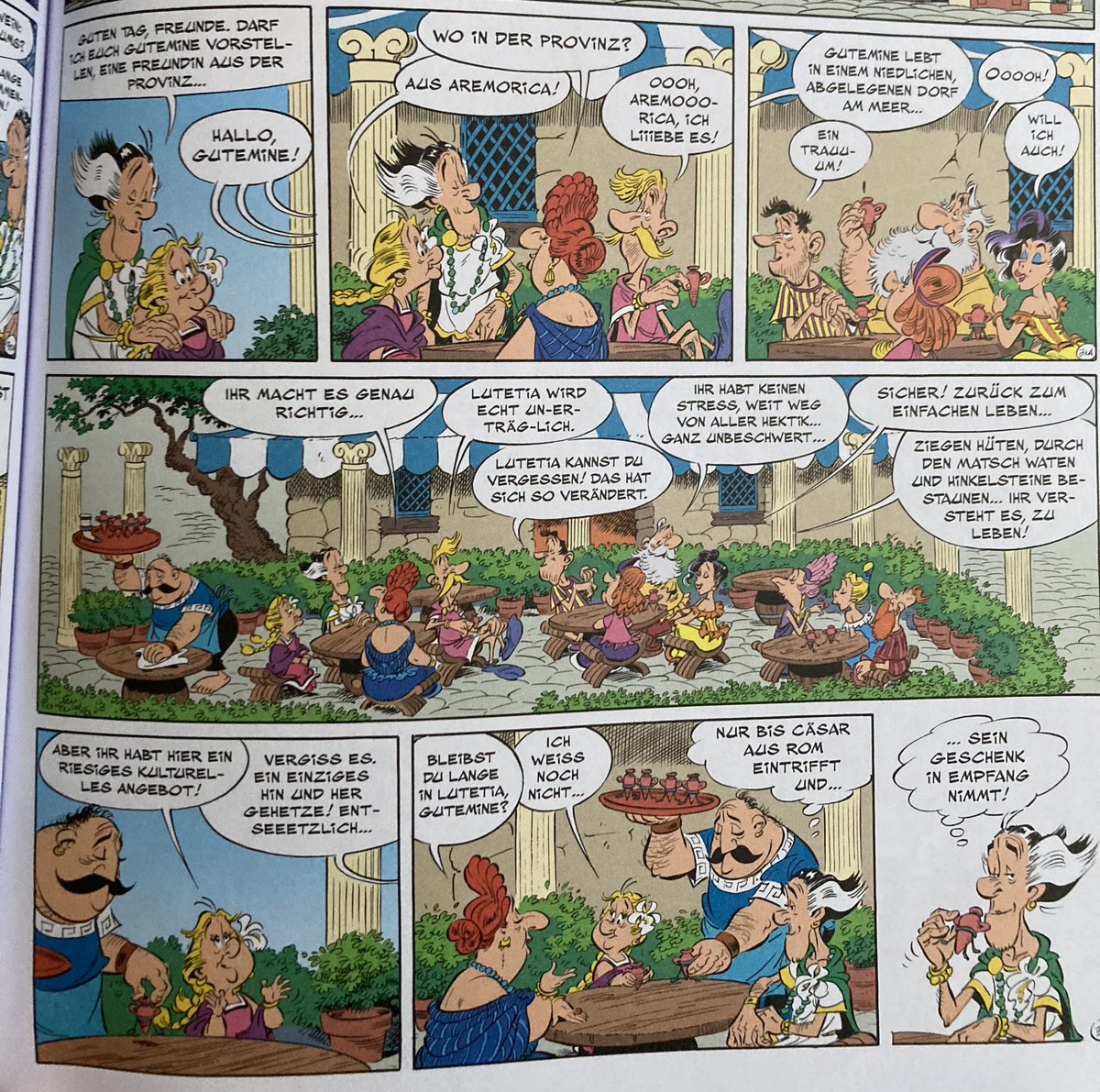 „Lutetia wird echt un-er-träg-lich“ Die Persiflage auf die landlustigen Großstadt-Hipster gehört zum Besten, was man im neuen Asterix-Heft findet.