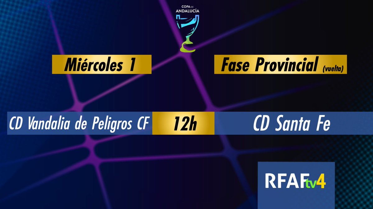 RFAF's tweet photo. 👋 Buenos días, familia del fútbol andaluz

⚽ Comienza el Día de Todos los Santos con emocionantes partidos de Copa Provincial 

¡Aquí no hay truco ni trato, hay 4️⃣ partidazos!
  
⚔️@BAEZACF 🆚 @Begijar_CF_1975
  
⚔️@VandaliaCF 🆚 @CD_SantaFe

⚔️#AtleticoCruceño 🆚 @IslaCristinaFC
  
⚔️@cdmijas 🆚 @CDPizarra1
 
📺 Todo esto y mucho más en @RFAF_tv‼️