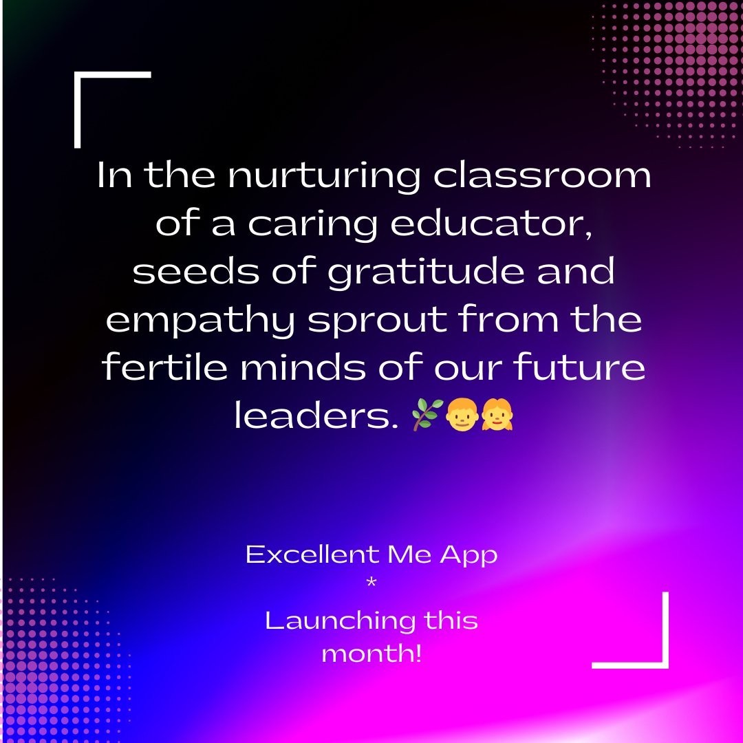 The Excellent Me App, is launching this month! Follow for more!
#gratitude #grateful #positivepsychology #thankful #mindfulness #strength #awareness #mindset #succesful #relationships #loveyourself #love #happiness #communication #betterworld #excellentmeapp