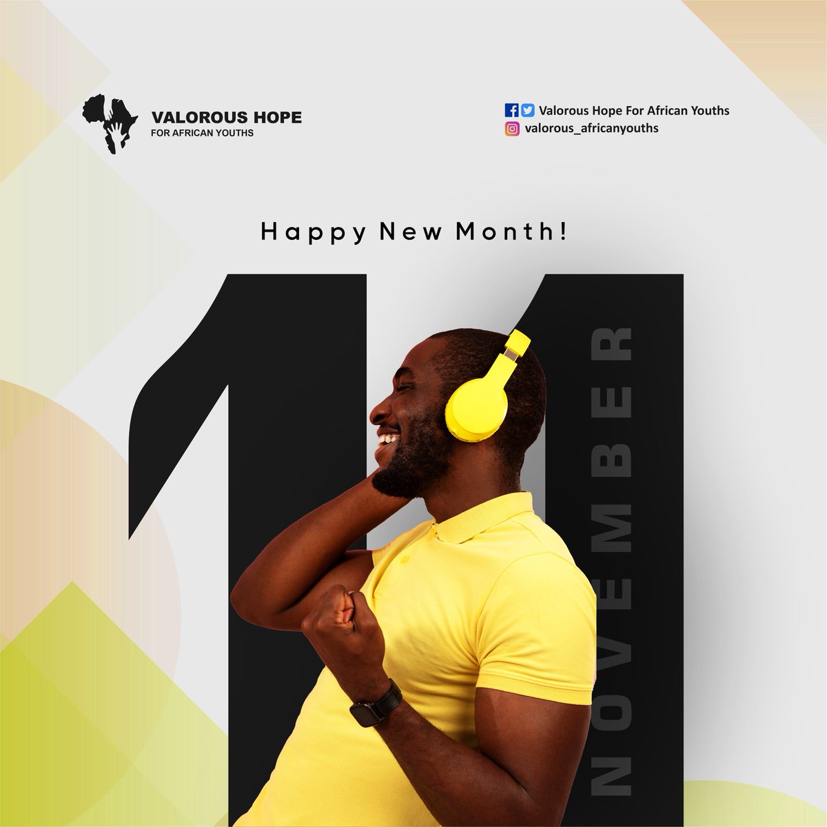 Happy New Month 🥳

#trending #africa #nigeria #africanyouth #valoroushopeforafricanyouth #viral #ecowas #un #ngos #newafrica #ngo #africaisthefuture #newmonth #november #happynewmonth