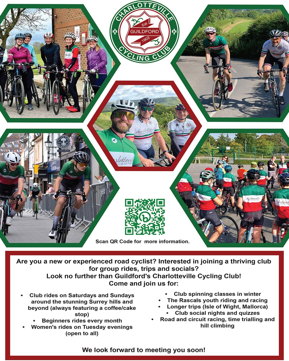 Intro to group riding We are starting our intro to group rides again. 1st Sunday every month at 9am. Come along and see what we can offer. None members welcome. 24 mile route finishing at a coffee shop, pace will be easy and lead by two friendly experienced club riders.