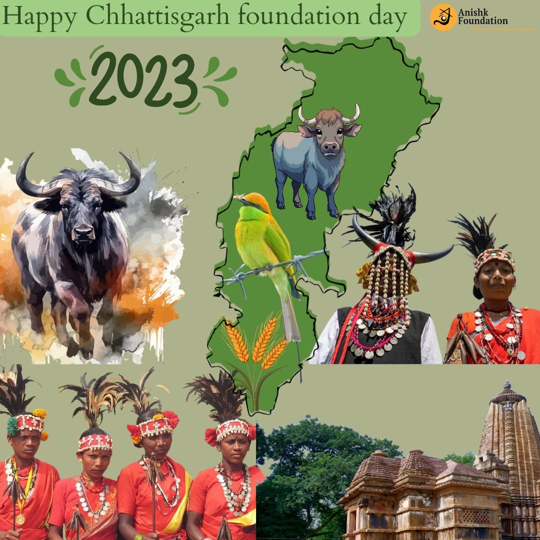 Celebrating the rich culture and heritage of Chhattisgarh on its foundation day! 🎉🌼 #ChhattisgarhSthapnaDivas #Culture #Heritage #UnityInDiversity #ChhattisgarhPride