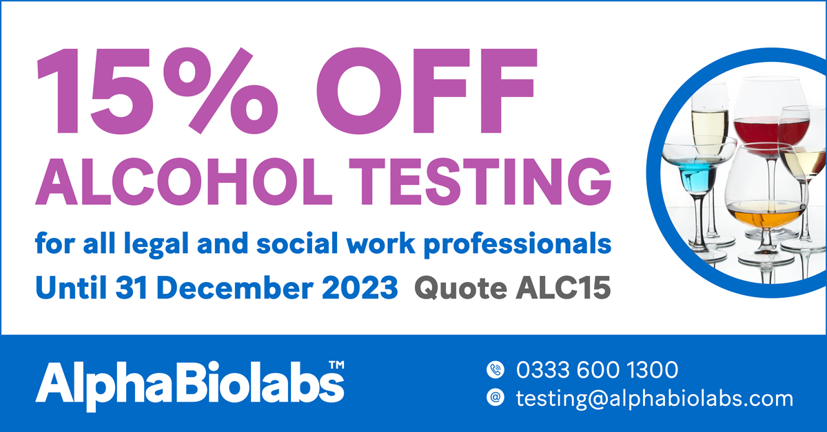 AlphaBioLabs's tweet image. 15% off ALL legal alcohol testing until 31st December 2023.

Call us on 0333 600 1300 or email testing@alphabiolabs.com &amp;amp; quote ALC15.

More info online here ⬇️
ow.ly/gpTx50OfsaU
#legaltesting #alcoholtesting #socialworkers #solicitors