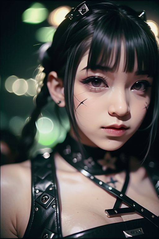 Jkt48LeapYear's tweet photo. #Halloween #Halloween2023 AI creation of @N_ShaniJKT48 cute anime gothic edition https://t.co/UVxMdsCUs5