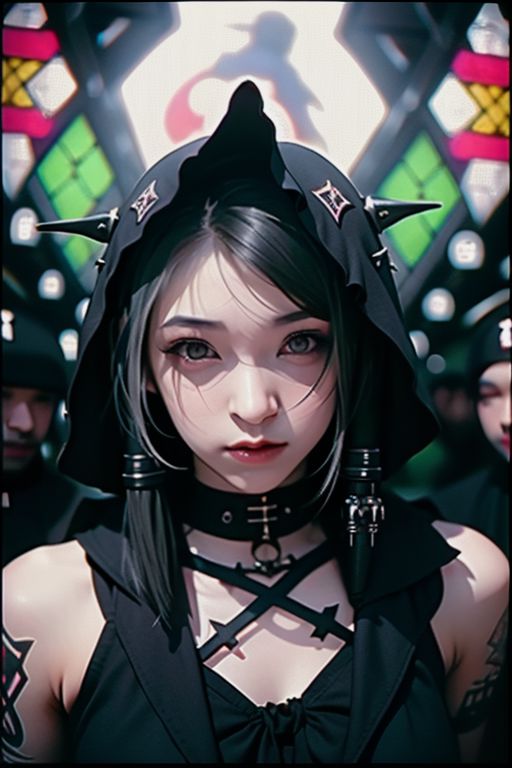 Jkt48LeapYear's tweet photo. #Halloween #Halloween2023 AI creation of @N_ShaniJKT48 as anime gothic edition https://t.co/iME5Ikctpa