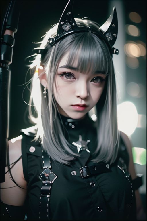 Jkt48LeapYear's tweet photo. #Halloween #Halloween2023 AI creation of @N_ShaniJKT48 as cool gothic anime

Cc: @InshanityID https://t.co/sifDui3puS