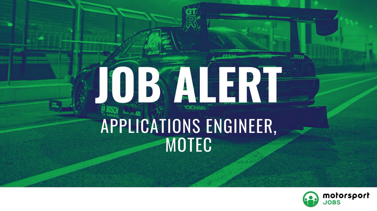 Applications Engineer <a href="/MoTeCEurope/">MoTeC Europe</a>

Apply 🔗  motorsportjobs.com/en/job/applica…

#motorsportjobs #motorsport #jobs #jobalert #autosport #jobsinmotorsport #hiring #motec #bdm #sales #leads #ECUs #aftermarket #electronics #ECU #dataloggers #sensors #actuators #hardware #firmware #software