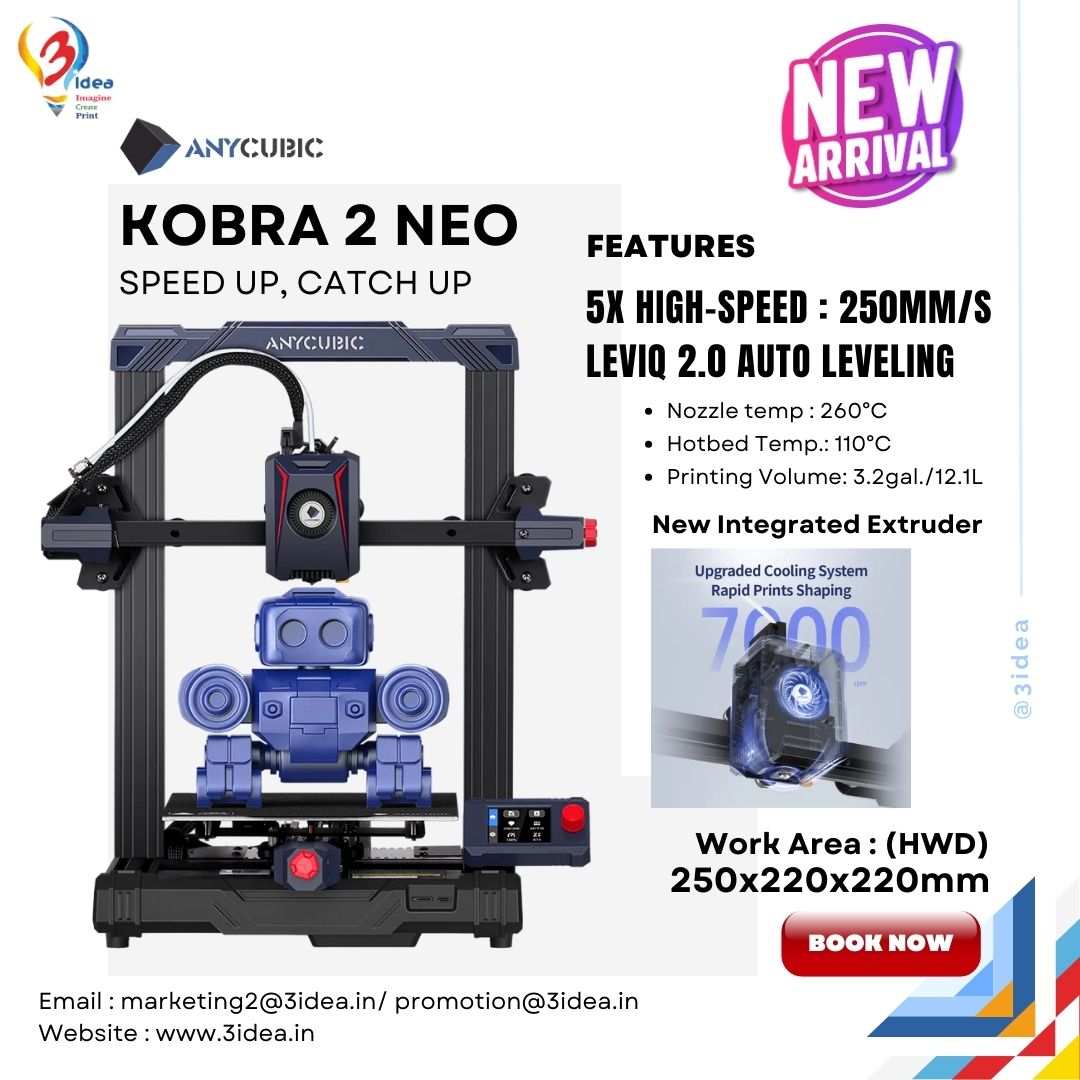 3ideatechnology's tweet image. Buy Anycubic Kobra 2 Neo 3D Printer

📧 Email: marketing2@3idea.in/ promotion@3idea.in
📞 Call: +91.8767810589/ 7420943500

#3idea #3dprinting #anycubic #anycubickobra2neo #innovationunleashed #getcreative #fastprinting #3dprintingworld #3dscanner #resin #creality #diy #design