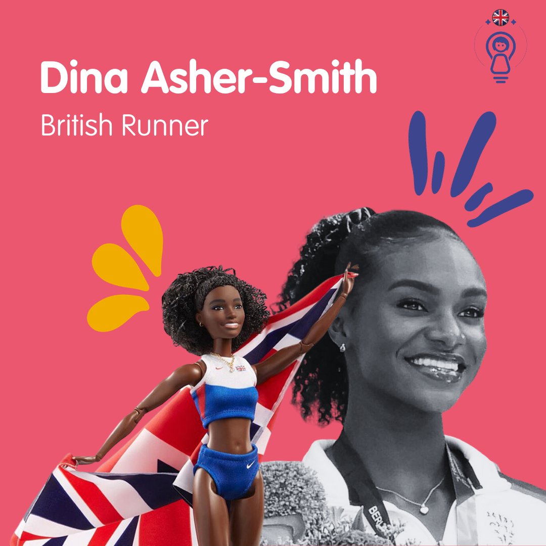 Dina Asher-Smith is a British runner who is the fastest woman in the UK!🏃🏿‍♀️
As an accomplished British Athlete, she has won multiple medals!
In 2020, @barbie @mattel - one of our partners here in the UK, created a Barbie doll of @dinaashersmith honouring #IWD🌟
#InspiringGirlsUK
