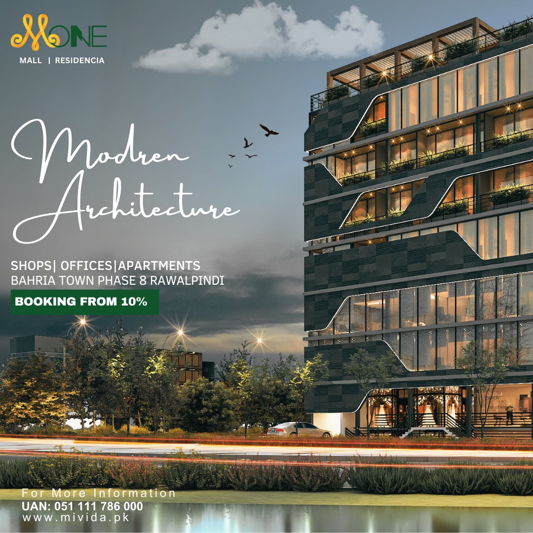 mividapk's tweet photo. Crafting Urban Masterpieces!

Experience the epitome of modern architecture at MIVIDA One.

Join us in shaping the future.

For details please contact us at:
(051) 111 786 000
info@mivida.pk

#MIVIDAONE #YourNewHome #ModernLiving #FamilyFirst  #QualityLiving #FindYourPath #MIVIDA https://t.co/NAEmmpgCPA