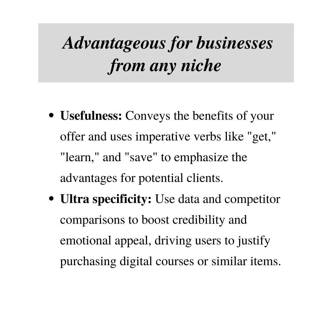 AfshanBaig_'s tweet image. 4U headlines are advantageous for businesses in any niche. You can use the 4 U’s rule anywhere. . . . #copywriting #copywriters #copywritingforbusiness #copywritingtips #copywritingformula #copywritingservices #copywritingheadlines #headlinehacks #headlines #headlinetips
