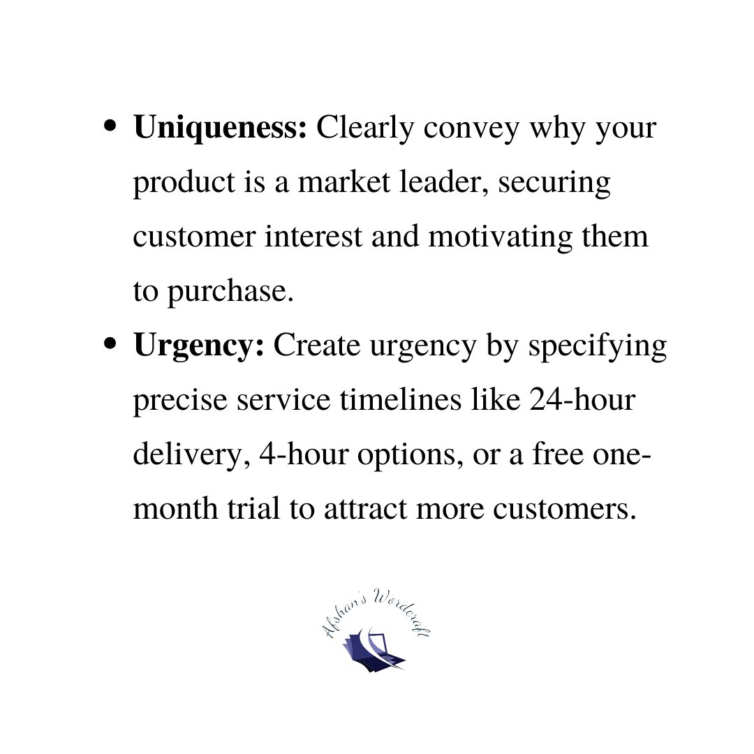AfshanBaig_'s tweet image. 4U headlines are advantageous for businesses in any niche. You can use the 4 U’s rule anywhere. . . . #copywriting #copywriters #copywritingforbusiness #copywritingtips #copywritingformula #copywritingservices #copywritingheadlines #headlinehacks #headlines #headlinetips