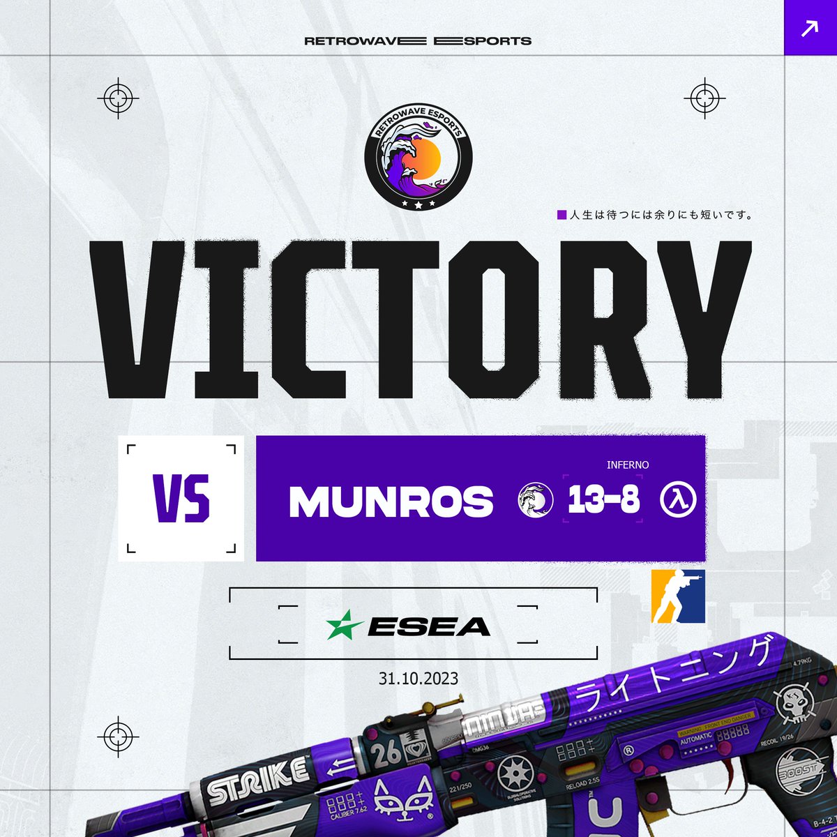 Victoria para nuestro Main Team!
Después de 2 matches por FF, hoy se jugo y se gano!
#Esea #NA #MAIN