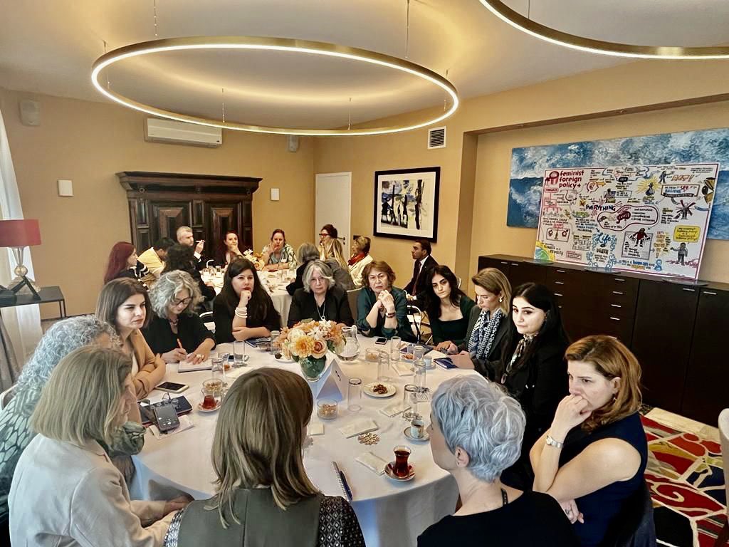 Looking back at an inspiring Women Empowerment Event yesterday, filled with insightful discussions about the vibrant women’s movement in Türkiye and the concept of #feministforeignpolicy. Çok teşekkür ederim for sharing your experiences and valuable lessons learned. 🇳🇱🇹🇷✨