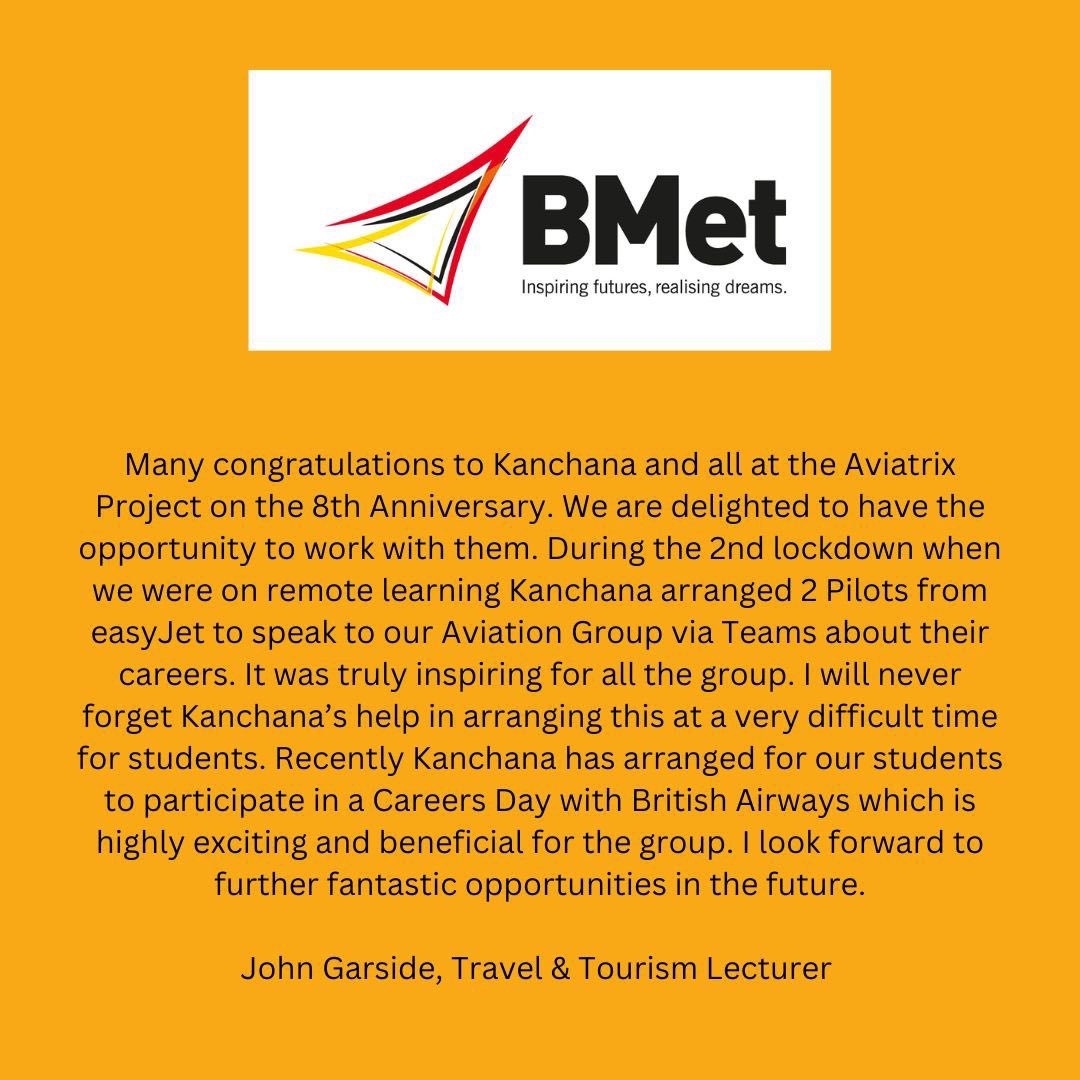 Today on our 8th Anniversary we are delighted to have partnered with <a href="/British_Airways/">British Airways</a> to offer a careers event for a number of inspiring students from the <a href="/UniWestLondon/">University of West London</a> and <a href="/BMetC/">BMet</a>