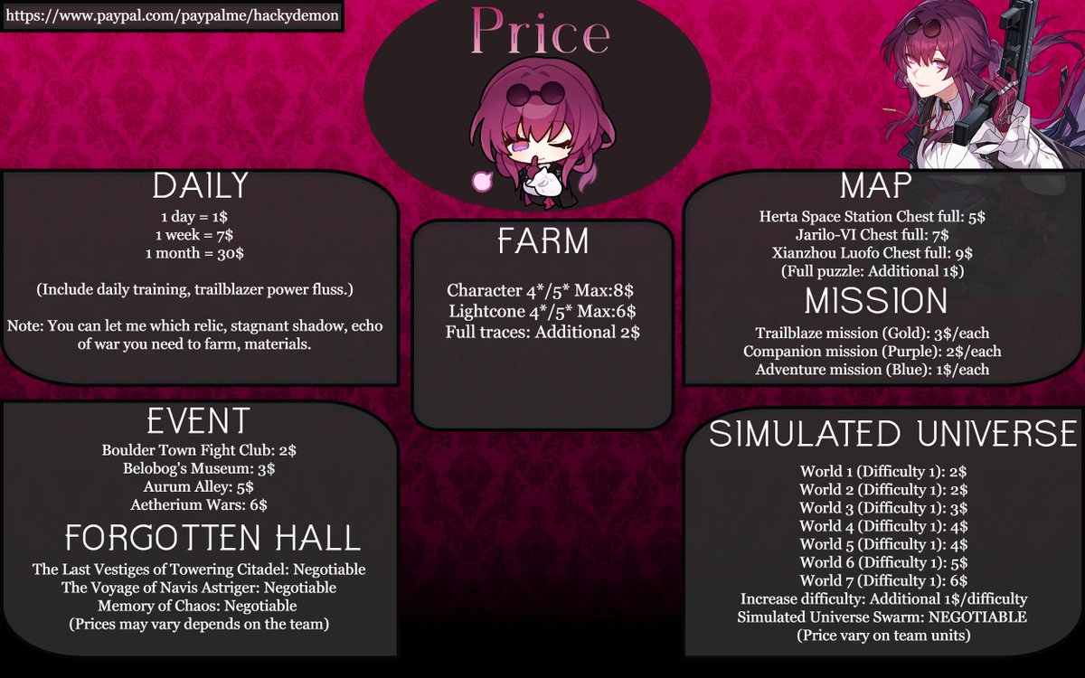 ha_ruka88's tweet photo. Hacky Boosting services!
Your account information will be kept secure and will not be disclosed to any third parties.
Not using any third-party tools or violating the game's terms and conditions. Contact through DMs.
Cheap prices!
#HonkaiStarRail #boost #hoyoverse #cheap https://t.co/LUeZ9qNVC1