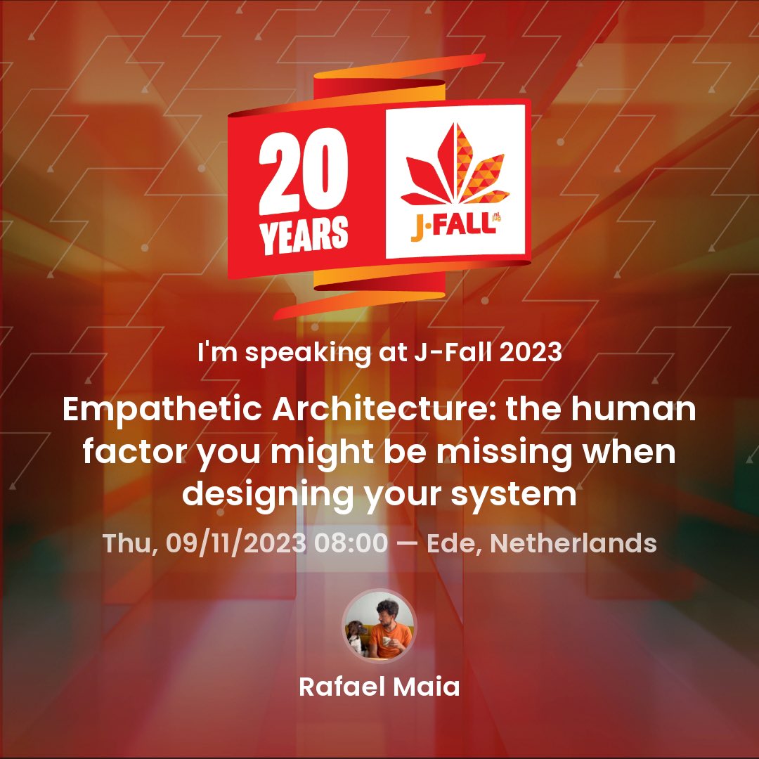 Rafael Maia (@rafmaia92) on Twitter photo almost at the end of my holidays in the beautiful fall season in Japan, for sure it got me even more inspiration to speak at <a href="/jfallconf/">J-Fall π³π±</a> next week :)
I hope to see you there! almost at the end of my holidays in the beautiful fall season in Japan, for sure it got me even more inspiration to speak at <a href="/jfallconf/">J-Fall π³π±</a> next week :)
I hope to see you there!