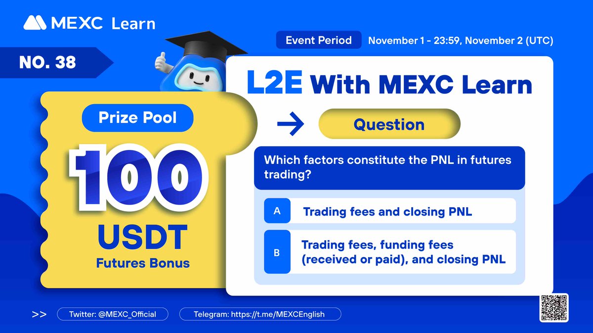 MEXC's tweet photo. Come On! It's #Learn2Earn time🎉

💬Answer a simple question
🎁Join the 100 USDT futures bonus lucky draw

Enter Now:
1⃣Read:https://t.co/FxogC4iSzT
2⃣Quote RT with your answer and tag @MEXC_Official 
3⃣Fill out:https://t.co/MgpI01CIZo https://t.co/oFviu6N7oe