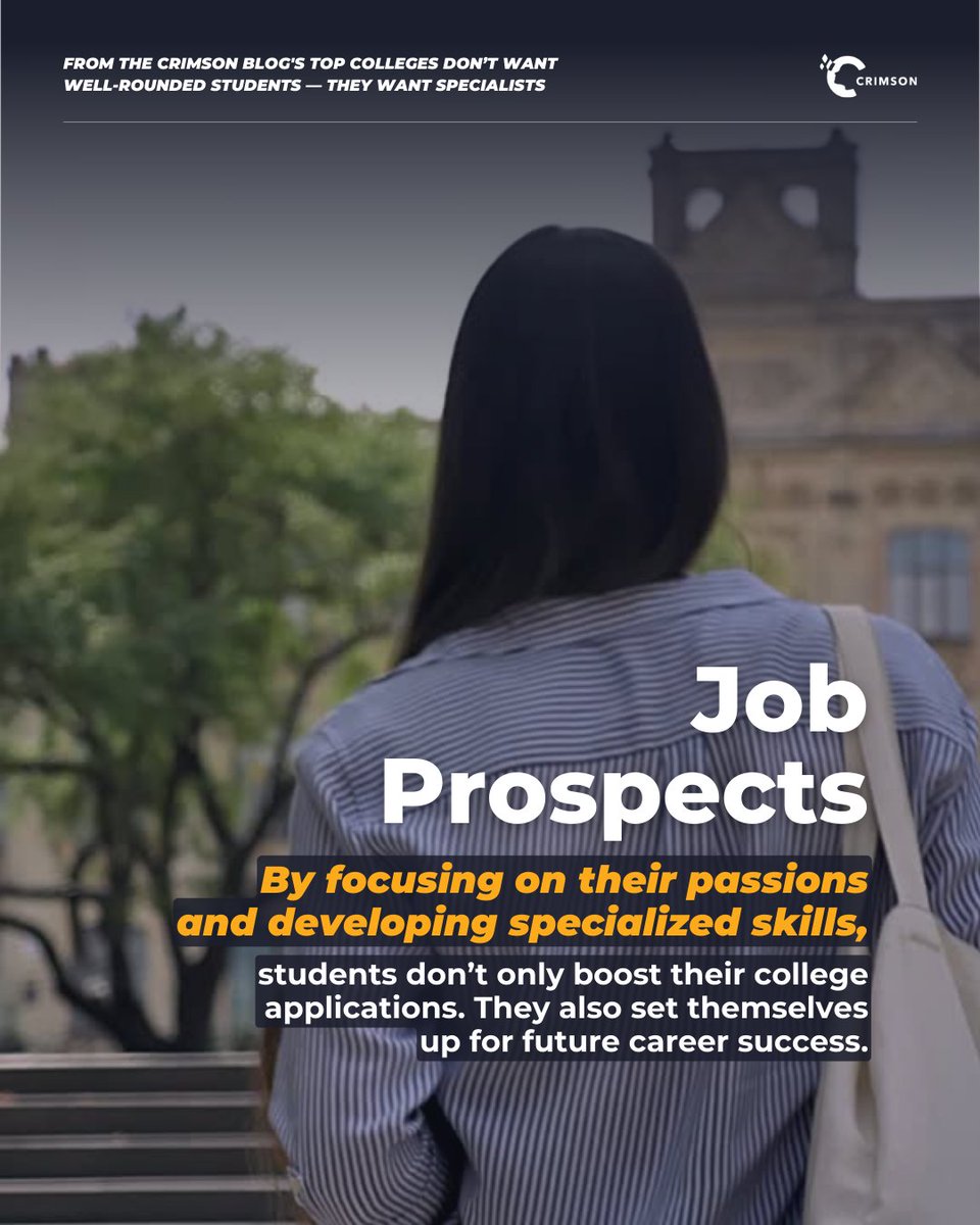 CrimsonEdu's tweet photo. Now, top university admissions officers are looking for “well-lopsided” students — also known as angular, spiky, pointy, and T-shaped. Read on to find out what that means and how to achieve it through the link below. 🔗
#collegeapptips #crimsoneducation https://t.co/PHgEMThSJQ https://t.co/wnZhEJHpRb