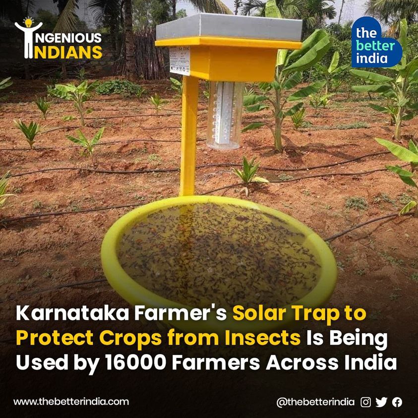 "When insects attacked our pomegranate crop, we were told to use pesticides worth lakhs. We were poor, and could not afford that kind of money. So, I had to take loans.

#ingenious #karnataka #farmer #solarpower #farming #innovation