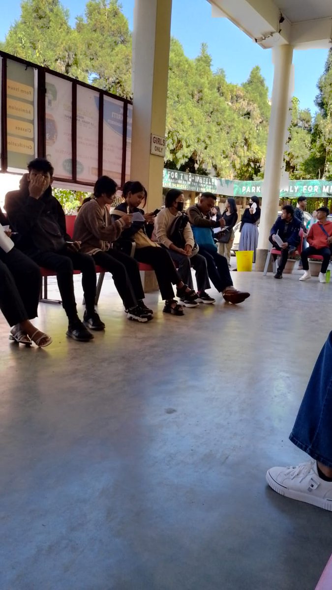 Jiman716's tweet photo. All this aspirants came to give sbi po exam at 
Rama Krishna mission Vivekananda &amp; cultural unit of ramakrishna mission, shillong. The exam center is saying there is "technical issue". They are playing with the future of the aspirants.@CMO_Meghalaya @MeghalayaPolice https://t.co/e5Iw0Ykz7N