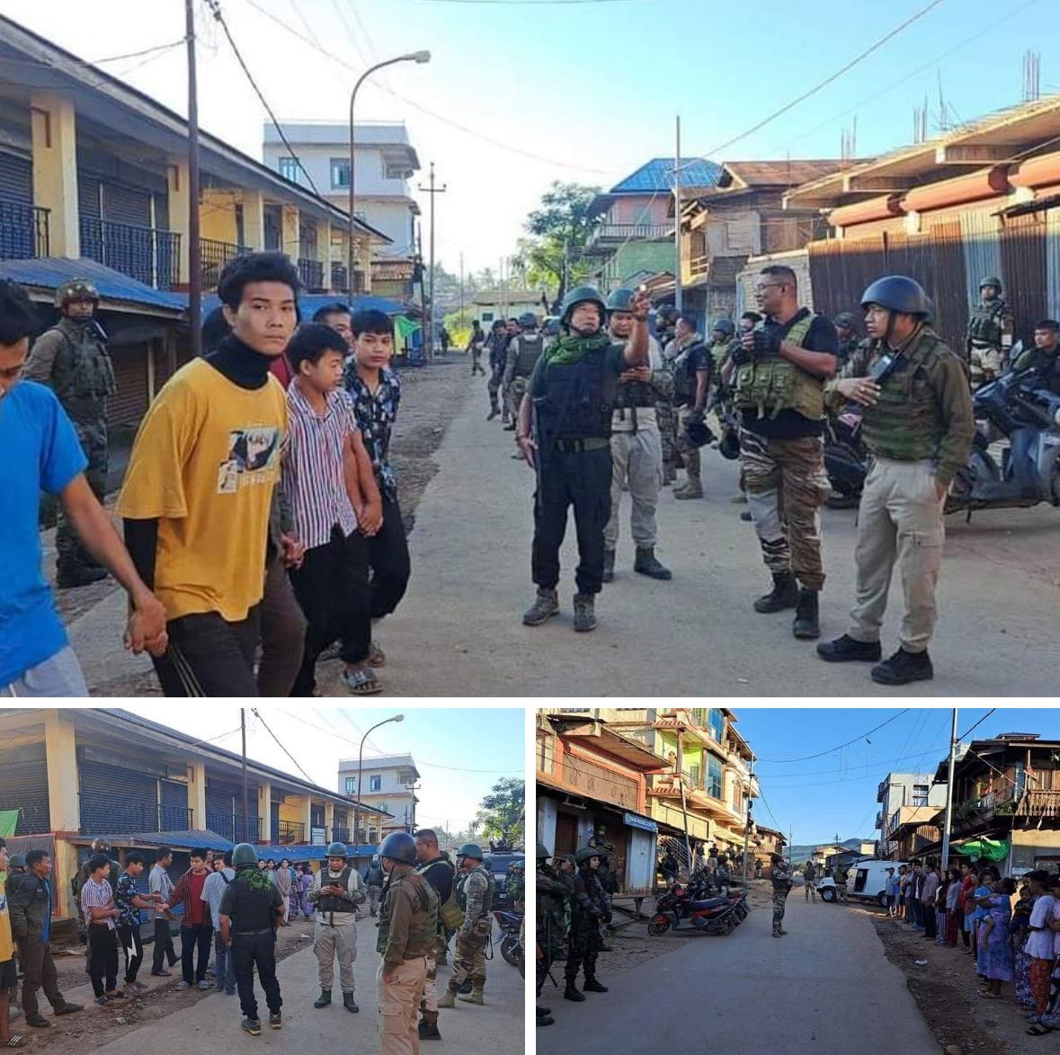 At least 44 #Kuki persons have been detained out of which 32 persons have been found of Burmese origin during search operation at #Moreh Market Colony in #Manipur on November 1, 2023.

#KukiChinZoSeparatists #KukiNarcoTerrorist #KukiMilitants #KukiChinZoMilitants