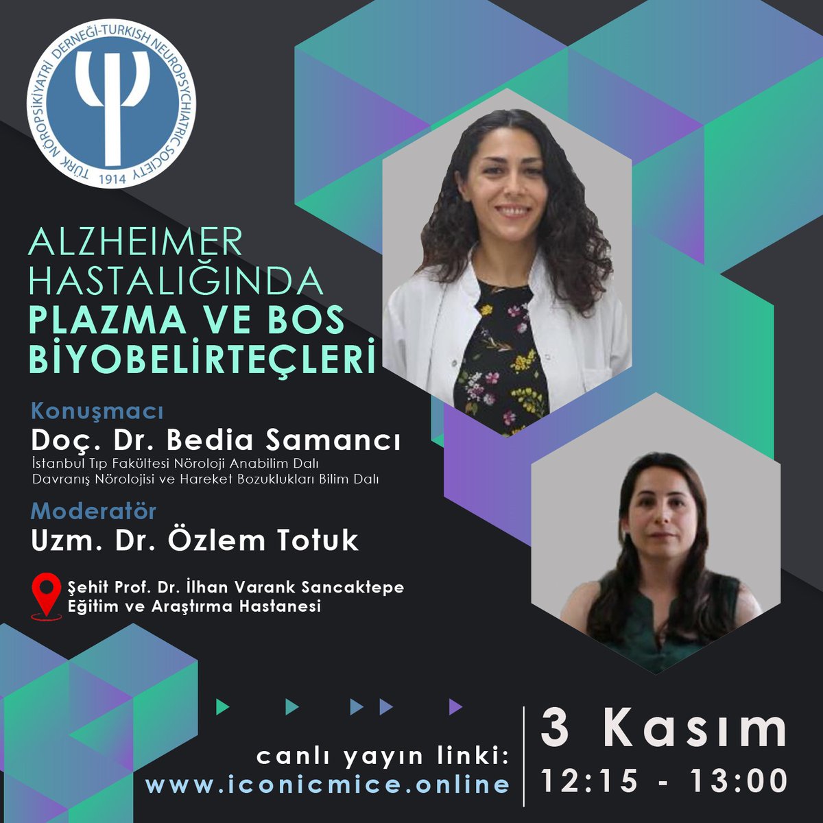 TNoroPsikiyatri's tweet photo. ''Alzheimer Hastalığı’nda Plazma ve BOS Biyobelirteçleri'' konulu sunumumuza tüm meslektaşlarımız davetlidir.
https://t.co/VCnokZXowz adresinden kayıt olabilirsiniz. https://t.co/yA81JlEM6p